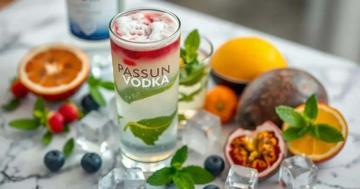 Zutaten für Wodka mit Passionsfruchtschaum und Minze