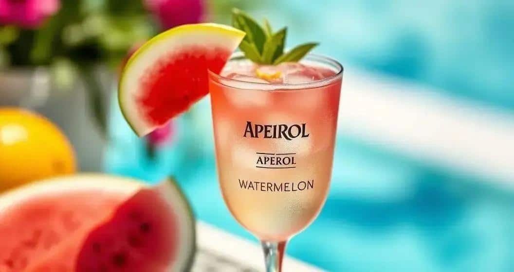 Aperol mit Wassermelonensaft und Zitronenzeste: Erfrischendes Cocktail-Erlebnis!