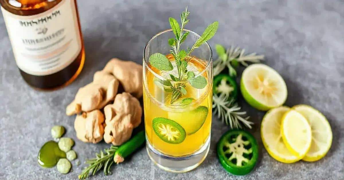 Besondere Zutaten für Whisky mit grünem Apfelsoda