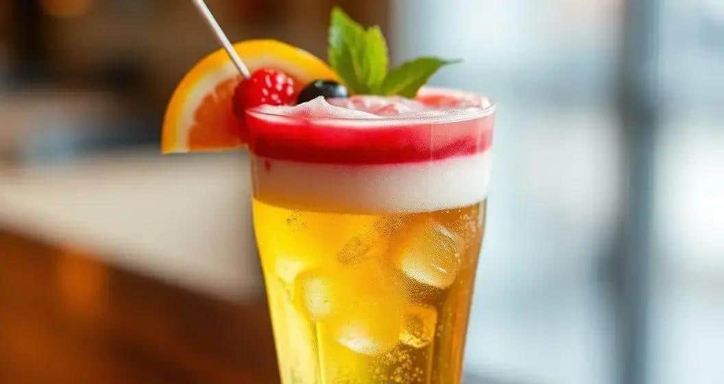 Bier mit rotem Beerenschaum und Rum: Der Craft-Drink für Sommerabende!