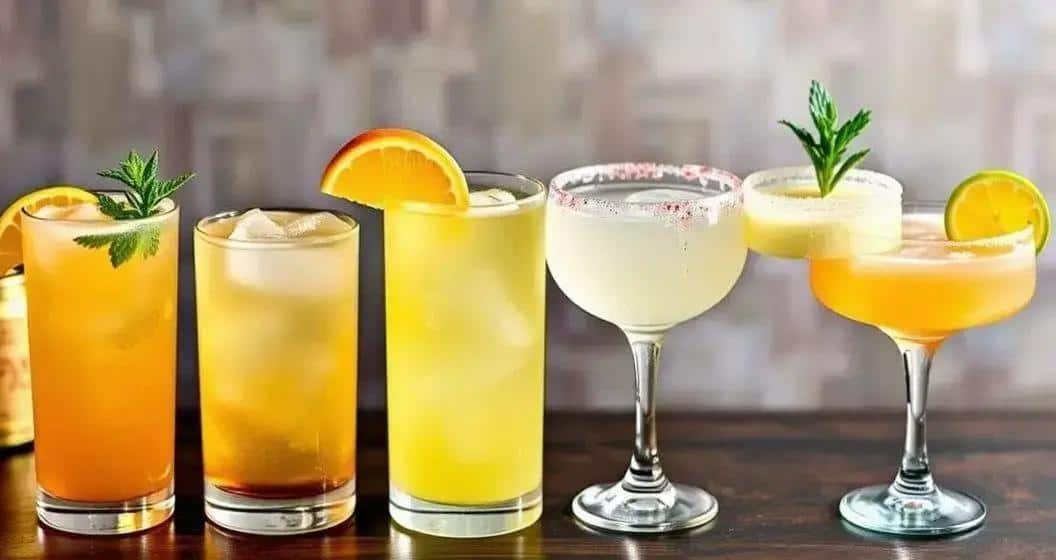 Cocktail-Variationen mit Ingwersirup