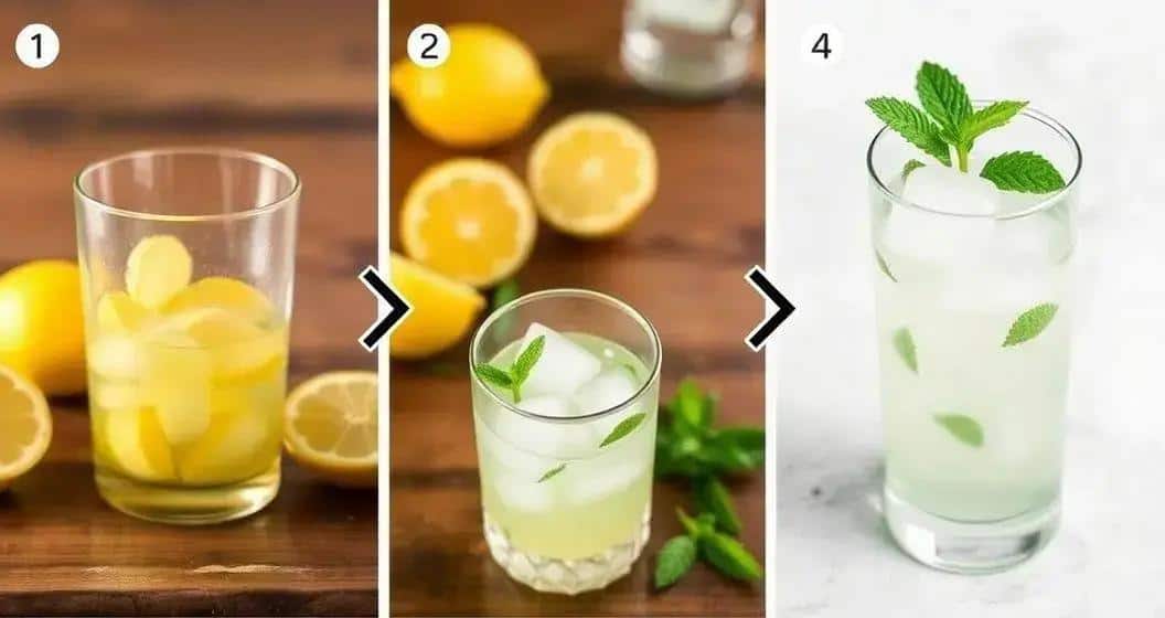 Cocktail Zubereitungsschritte