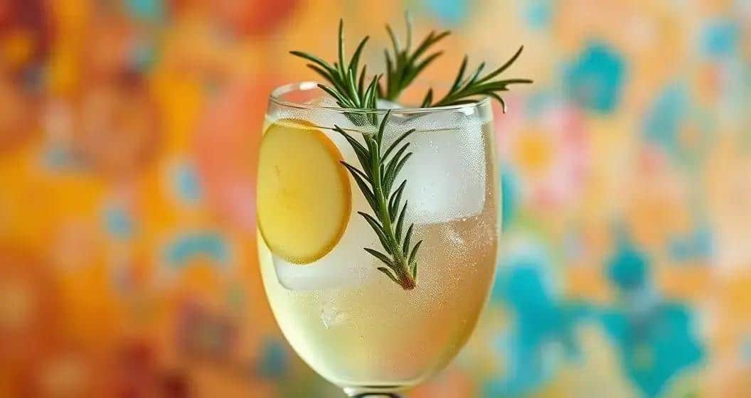 Cognac mit grünem Apfelsoda und Rosmarin: Fruchtig-herber Hochgenuss!