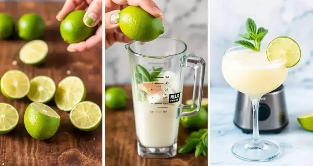 Detaillierte Zubereitung des Milch-Daiquiri