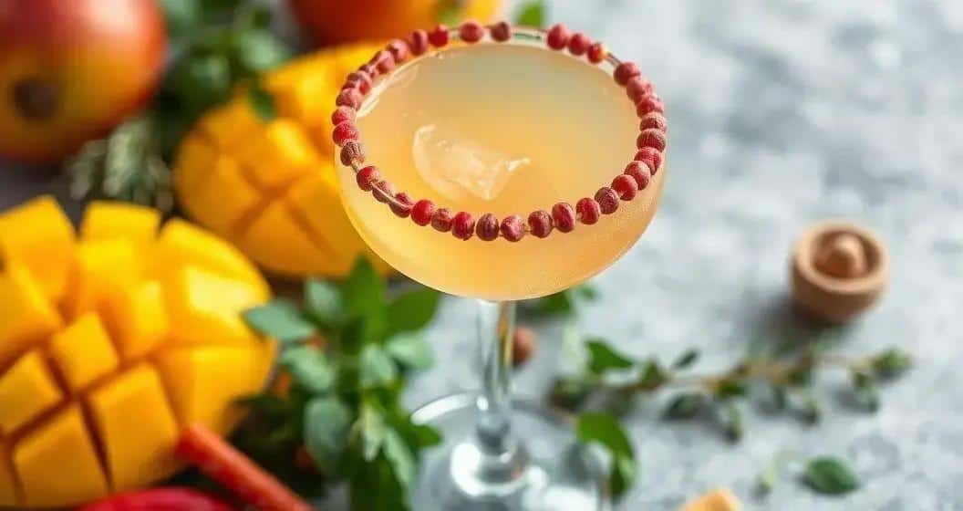 Die Verwendung von rosa Pfeffer in Cocktails