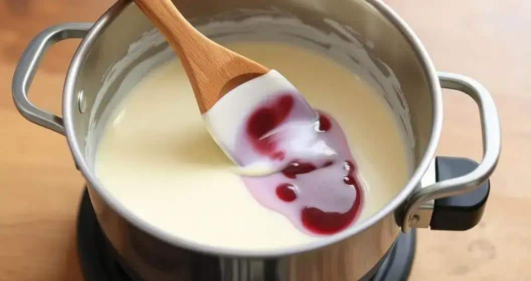 Die Zubereitung der weißen Schokolade