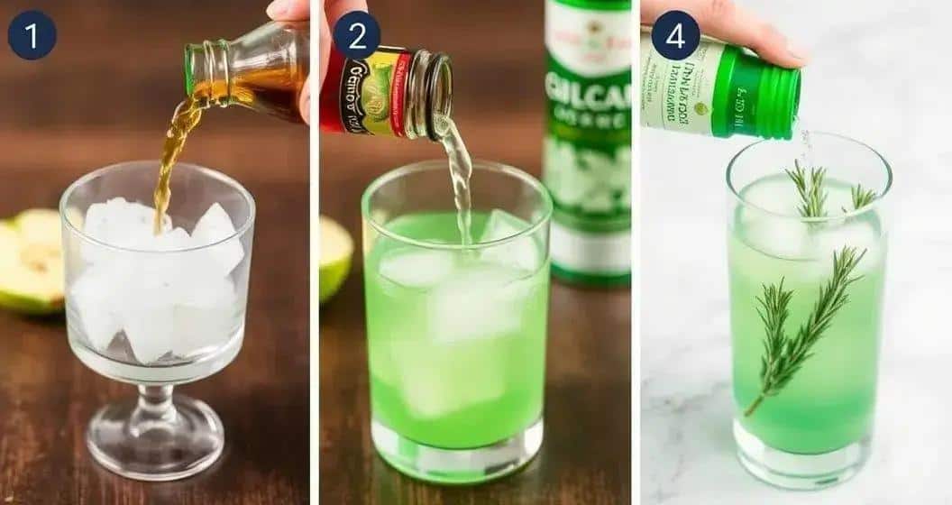 Die Zubereitung des Cocktails