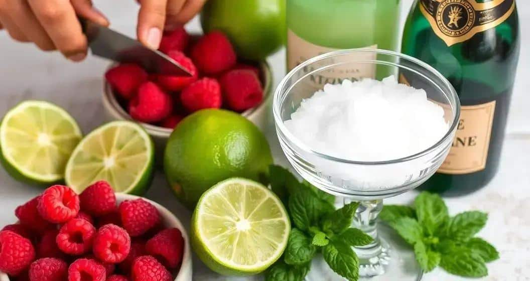 Einzigartige Zutaten der Himbeer Caipirinha