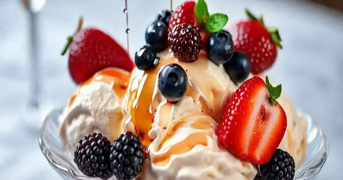 Eis mit Cassislikör und Sekt: Eine prickelnde Erfrischung!
