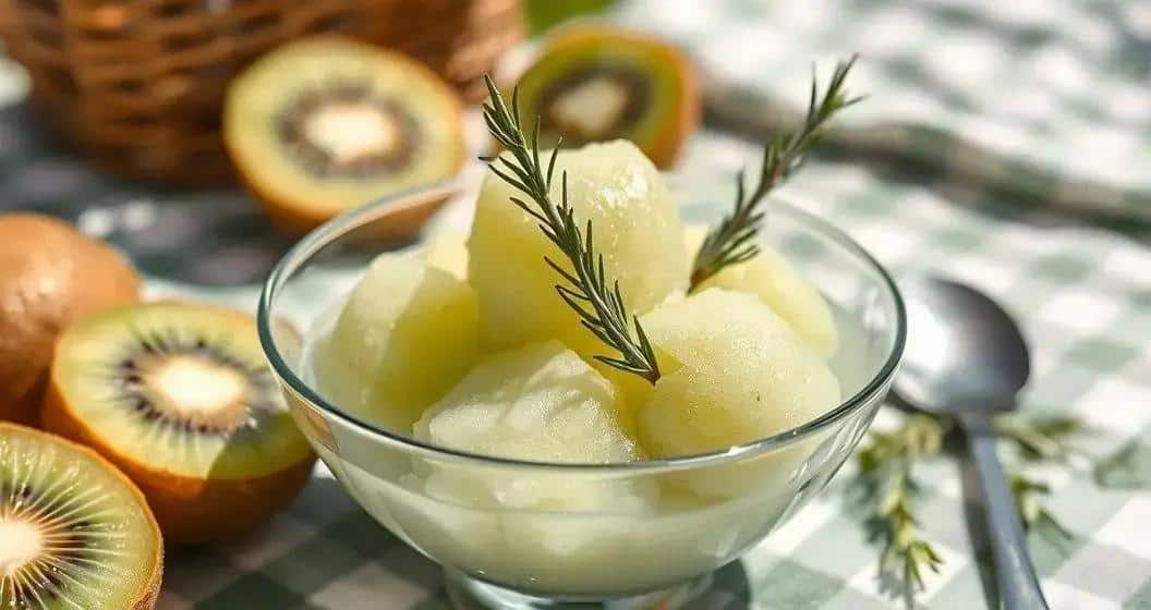 Eis mit Kiwisaft und Rosmarin: Der Geheimtipp für heiße Tage!