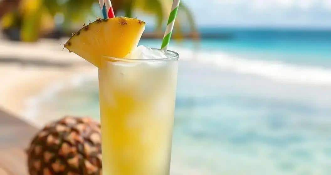 Energydrink mit Kokoslikör und Ananas: Energie trifft auf Karibik!