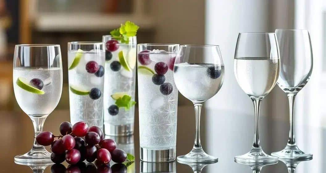 Geeignete Gläser für Gin Tonic mit Trauben