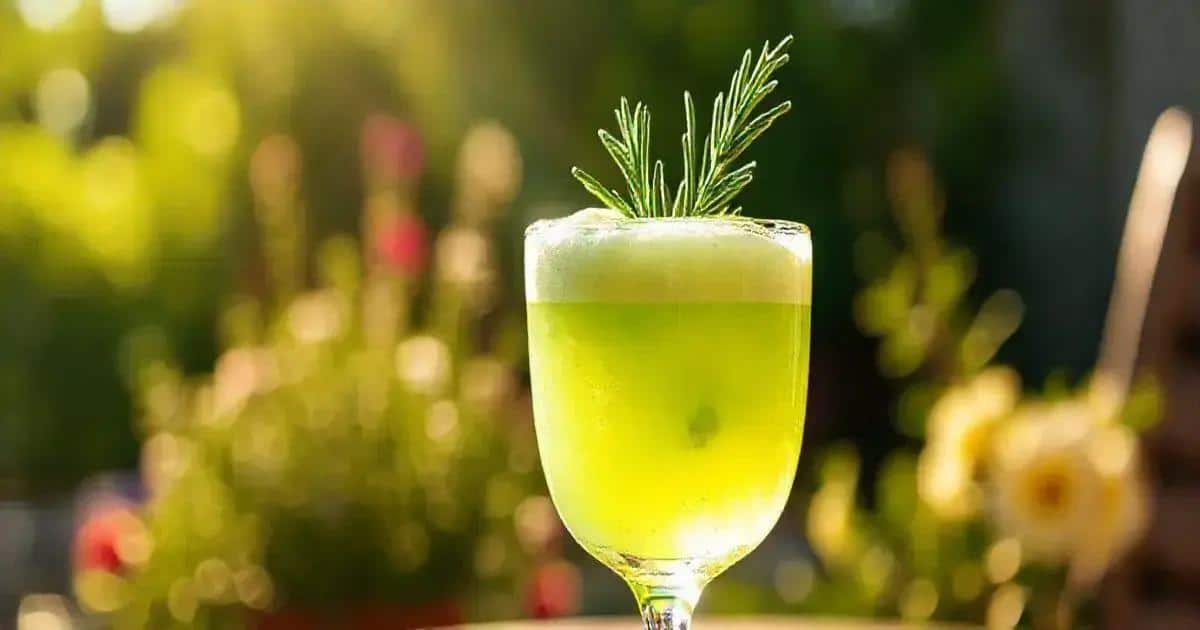Gin mit grünem Apfelschaum und Rosmarin: Ein erfrischender Twist eines Klassikers
