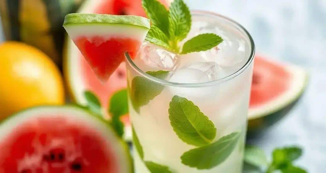 Kokoswasser mit Wassermelonensaft und Minze: Sommer im Glas!
