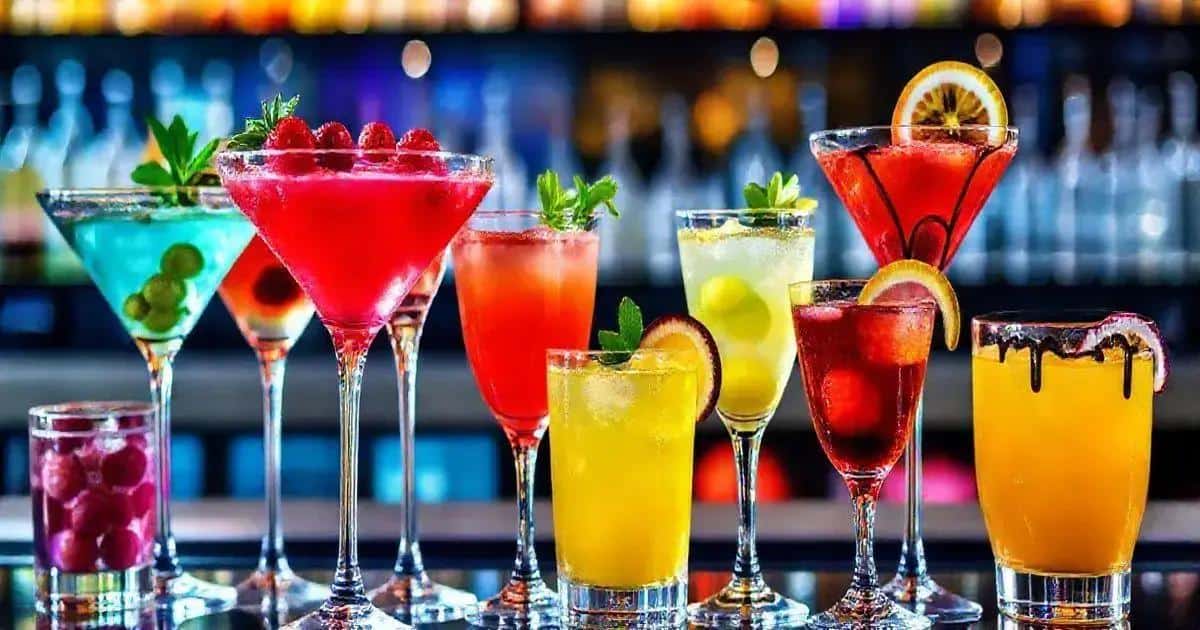 Köstliche Variationen des Cosmopolitan mit Himbeeren