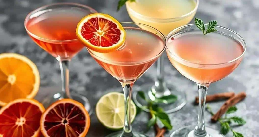 Kreative Variationen des Martini mit Orangenzeste