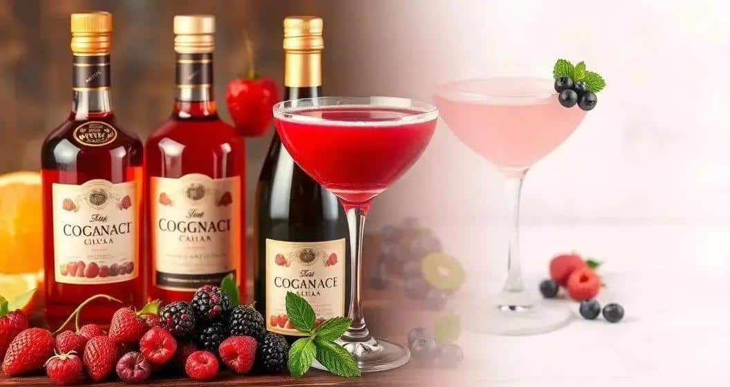 Originelles über Cognac mit Beerensaft Originelles über Cognac mit Beerensaft