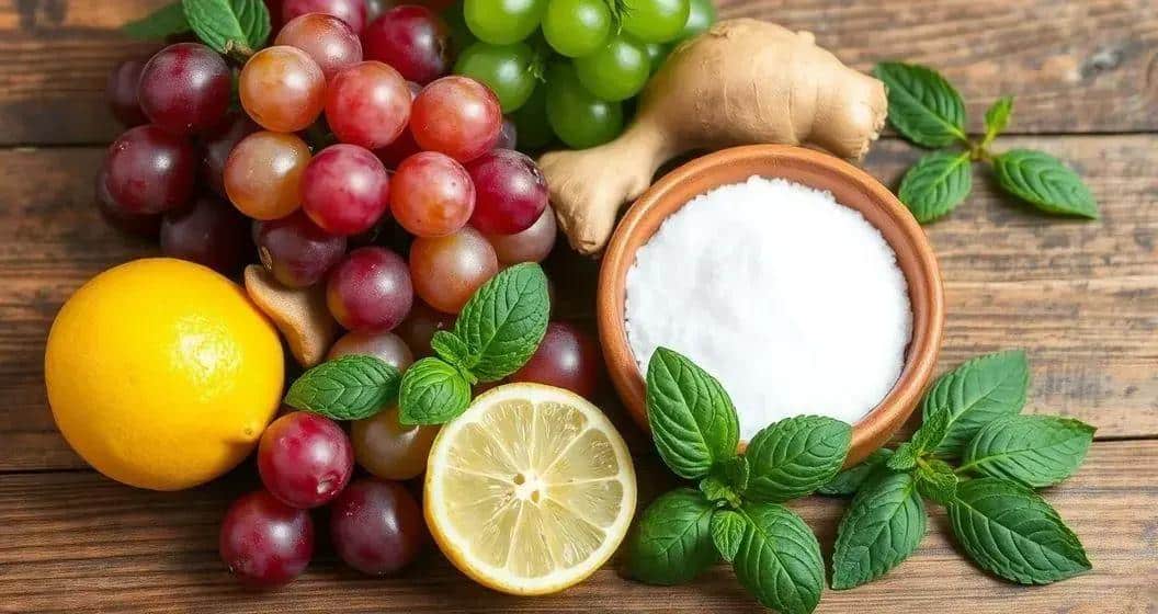 Rezeptzutaten für Traubensoda mit Ingwerzeste