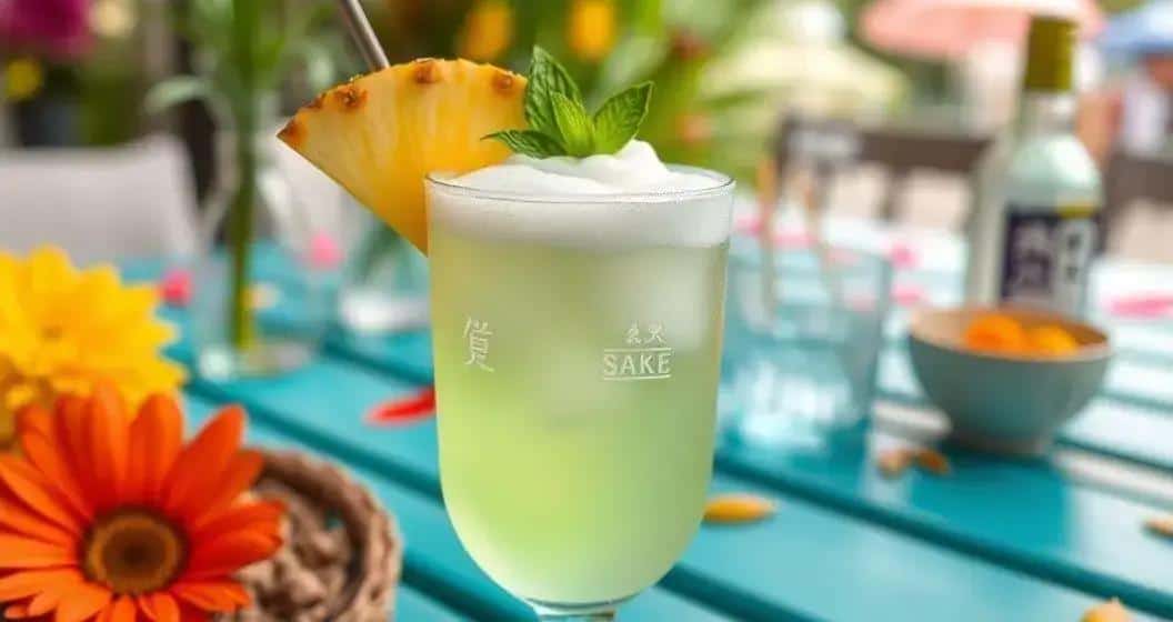 Sake mit Ananasschaum und Minze: Der asiatisch-tropische Traum! 14 Sake mit Ananasschaum und Minze: Der asiatisch-tropische Traum!