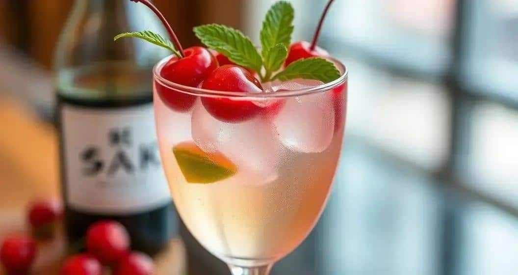 Sake mit Sekt und Kirschsirup: Ein exquisites Cocktail-Abenteuer!