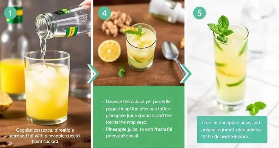 So bereiten Sie Cachaça mit Ananas und Minze zu