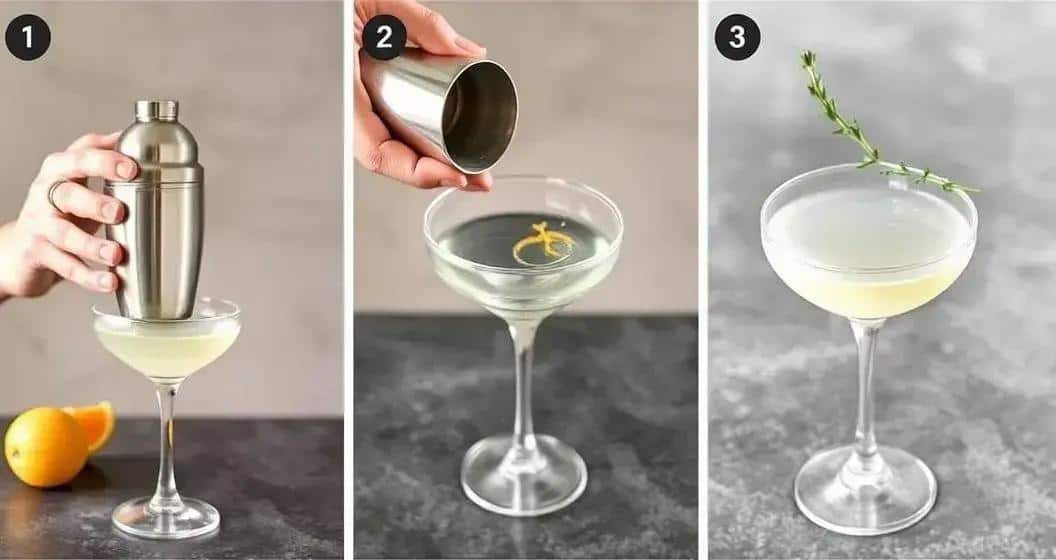 So bereiten Sie den Martini mit Orangenzeste und Thymian zu