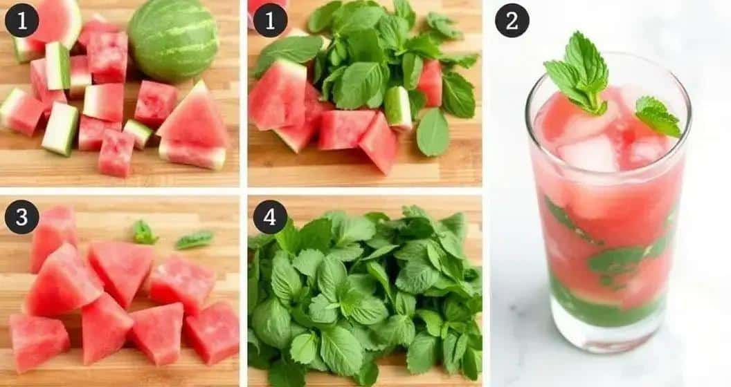 So bereiten Sie die Wassermelonen-Caipiríssima mit Minze zu