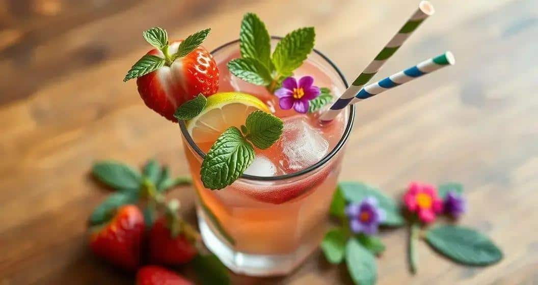 Tipps zur Garnierung der Açaí Erdbeer Caipirinha