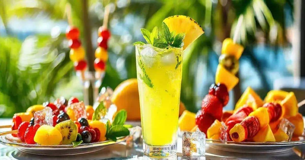 Tipps zur Garnierung der Ananas-Minze-Caipirinha
