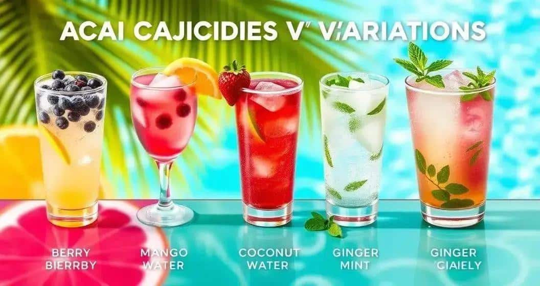Variationen der Açaí-Caipirinha