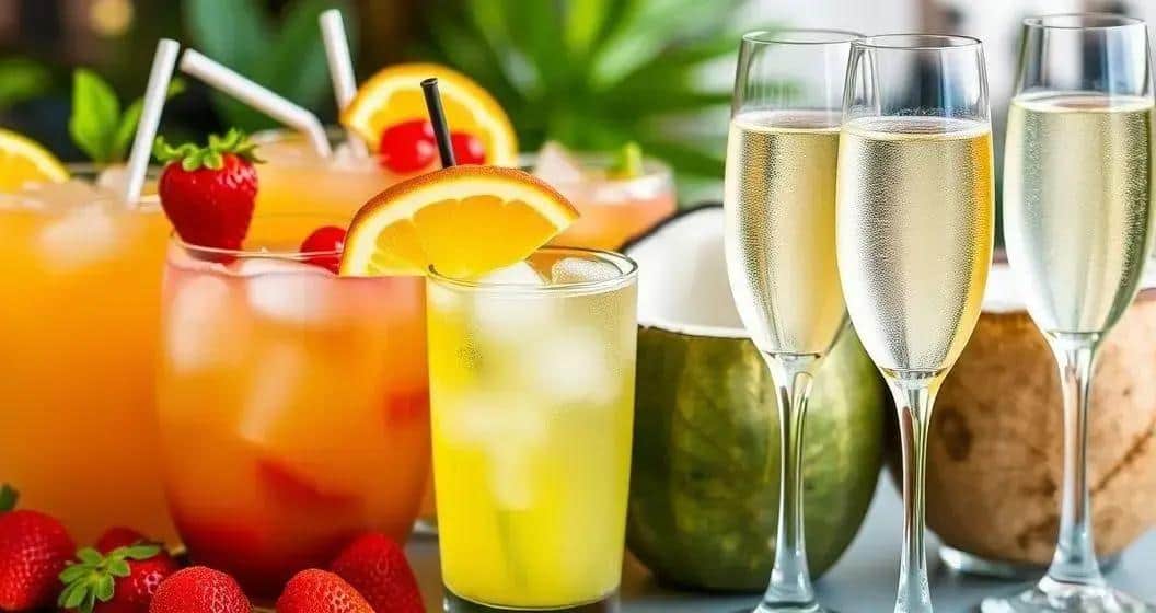 Variationen der Caipirinha mit Sekt