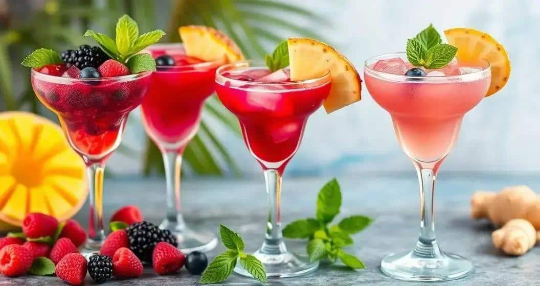 Variationen der Drachenfrucht Caipiroska