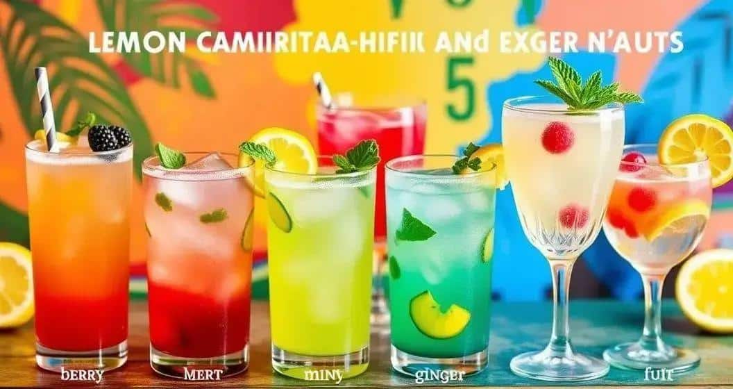 Variationen der klassischen Zitronen Caipirinha Variationen der klassischen Zitronen Caipirinha