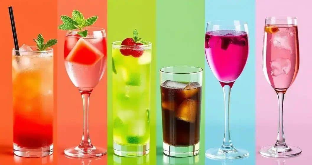 Variationen des Cassislikörs mit Sekt Variationen des Cassislikörs mit Sekt