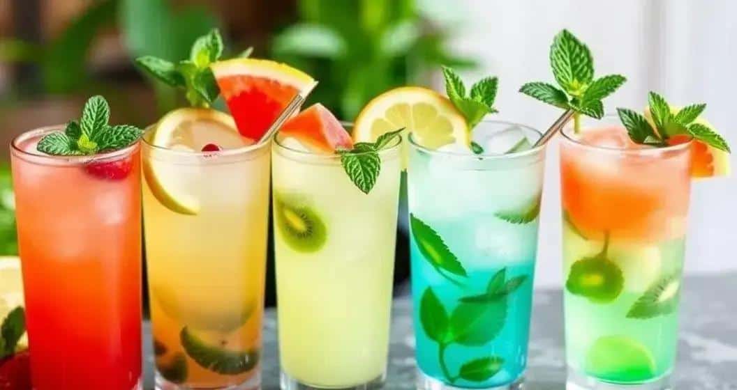 Variationen des klassischen Minz Daiquiri Variationen des klassischen Minz Daiquiri