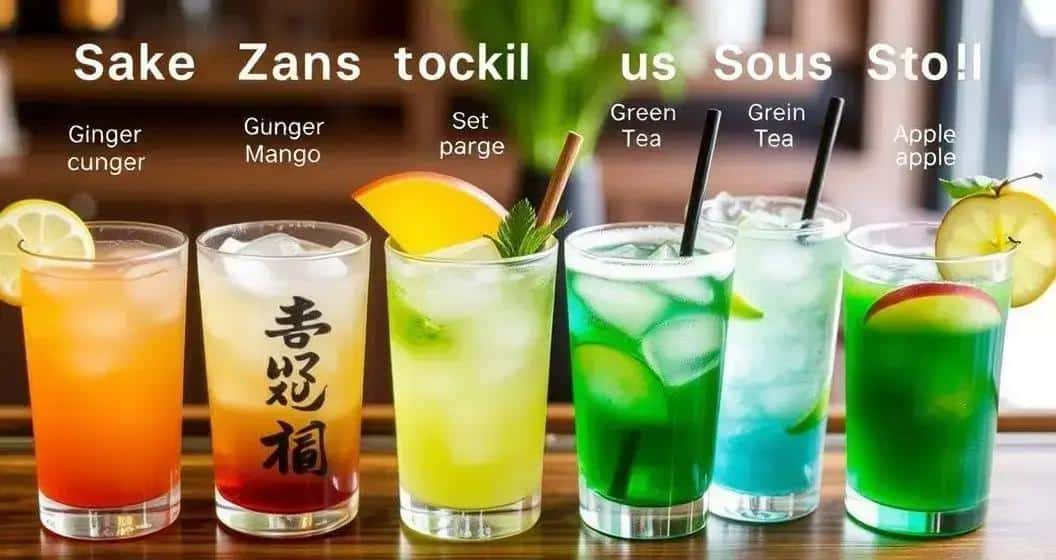 Variationen des Sake Cocktails mit anderen Zutaten