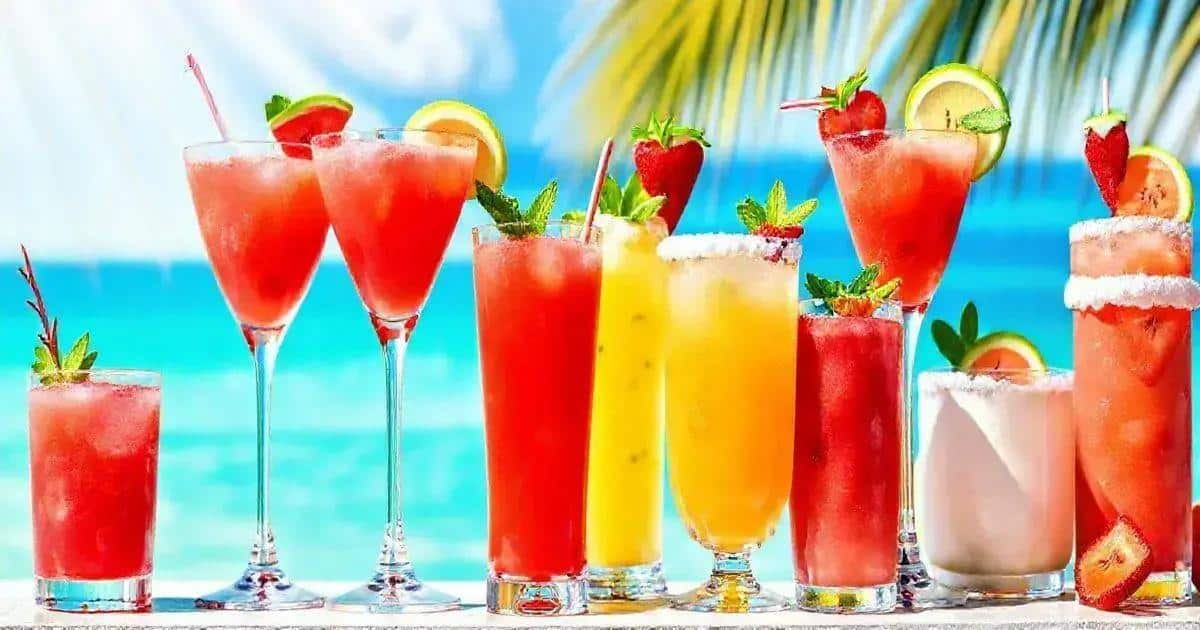 Variationen des Wassermelonen-Daiquiri