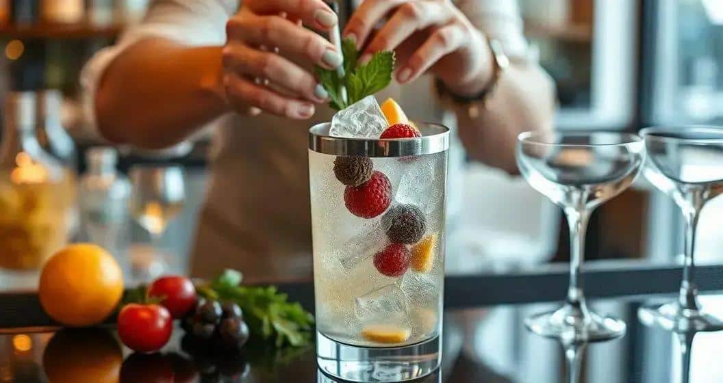 Vorbereitung der Sake Cocktails