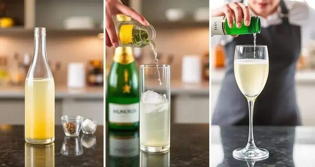 Vorbereitung des Champagner-Cocktails