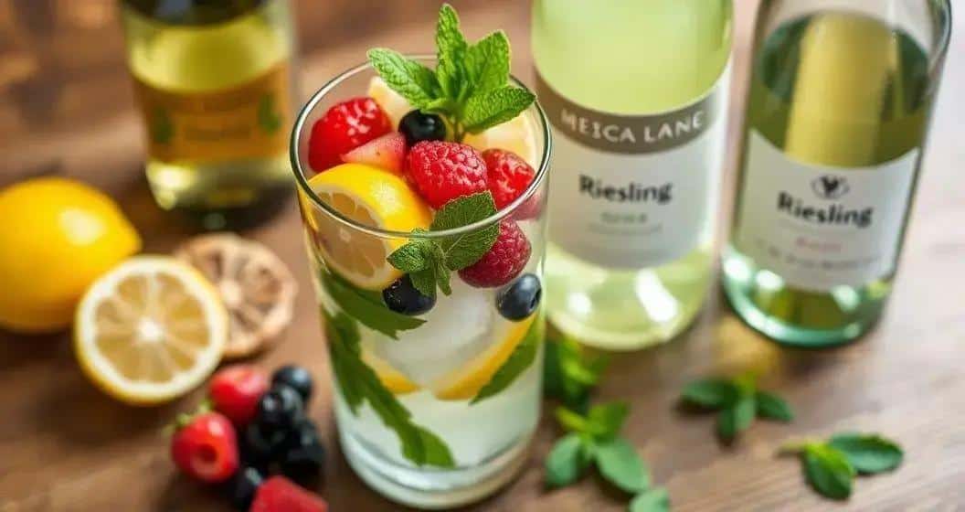 Vorbereitung des Riesling Cocktails