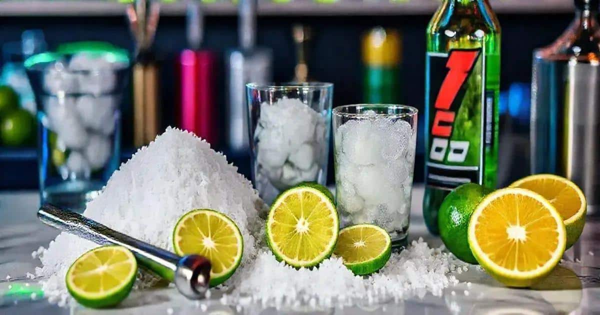 Vorbereitungen für das Caipiroska Getränk