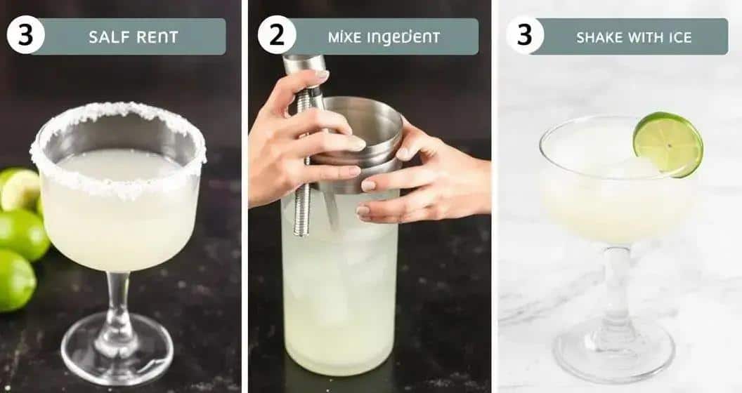 Vorbereitungsmethode für Margarita-Cocktail