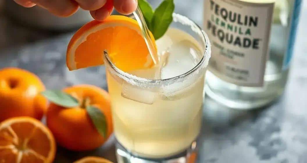 Vorbereitungsmethode für Tequila mit Mandarinenlimonade