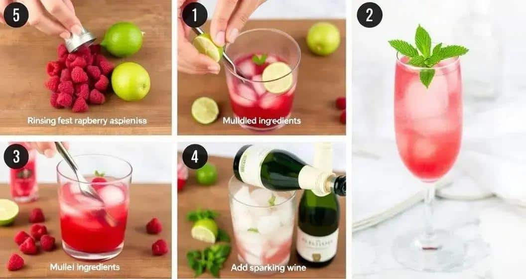 Vorbereitungsmethode: Himbeer Caipirinha zubereiten