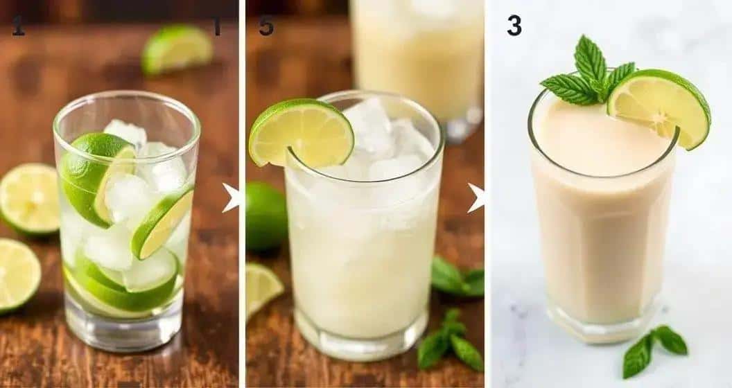 Wie man die Caipirinha mit Kondensmilch zubereitet