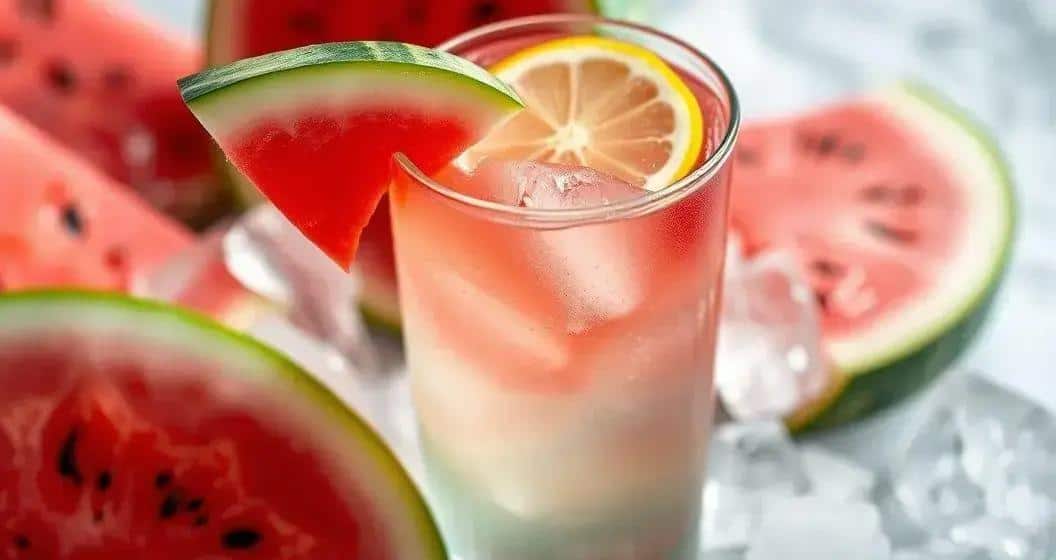 Wodka mit Wassermelonensaft und sizilianischer Zitronenzeste: Sommerlicher Genuss!