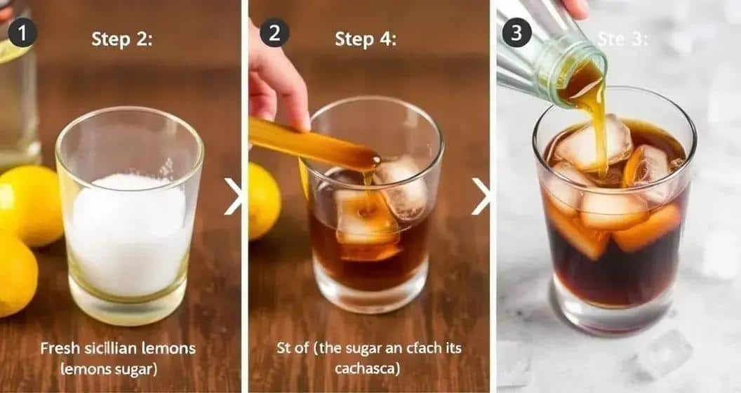 Zubereitung der Melasse-Caipirinha