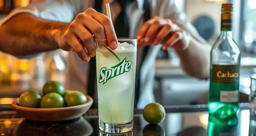 Zubereitung der Sprite-Caipirinha