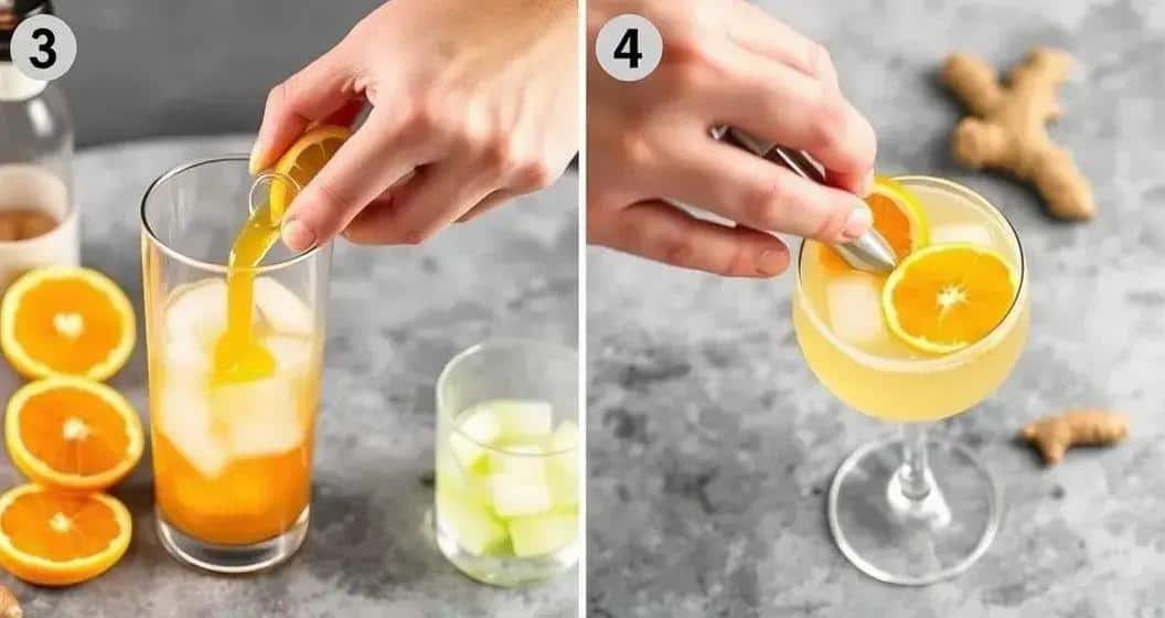 Zubereitung des Cocktails