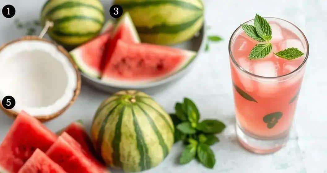 Zubereitung des erfrischenden Drinks